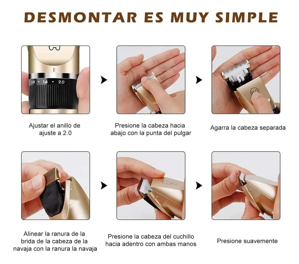 Set de Maquina Cortapelos  y cortauñas para tus Mascotas 💓